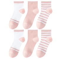 Children's Summer Mesh Colorful Socks: Pure Cotton, Sweat-Absorbent, Breathable, Seamless Stitching, for Boys and Girls, School