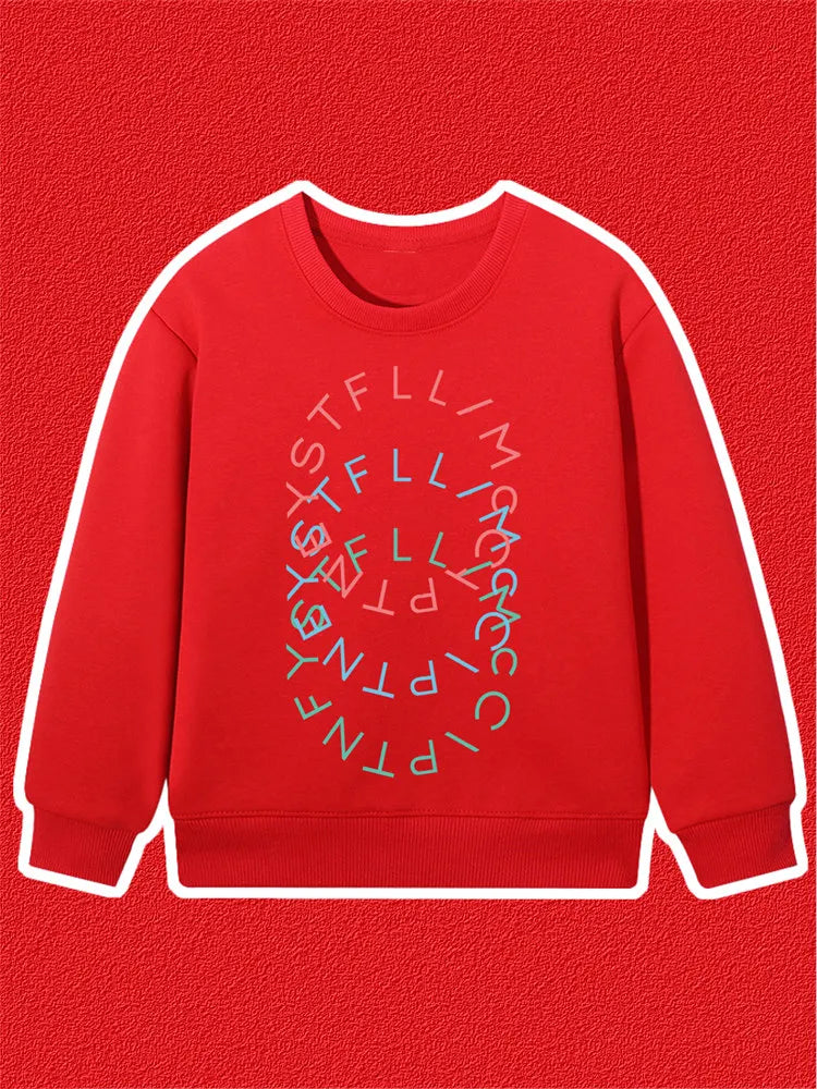 Fashion Baby Boys Sweatshirt Top Autumn Winter Kids Clothes Long sleeves Graffiti Letter Print Child Hoodie Little Girl Pullover
