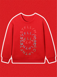 Fashion Baby Boys Sweatshirt Top Autumn Winter Kids Clothes Long sleeves Graffiti Letter Print Child Hoodie Little Girl Pullover
