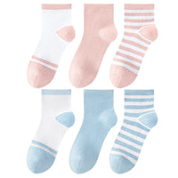 Children's Summer Mesh Colorful Socks: Pure Cotton, Sweat-Absorbent, Breathable, Seamless Stitching, for Boys and Girls, School