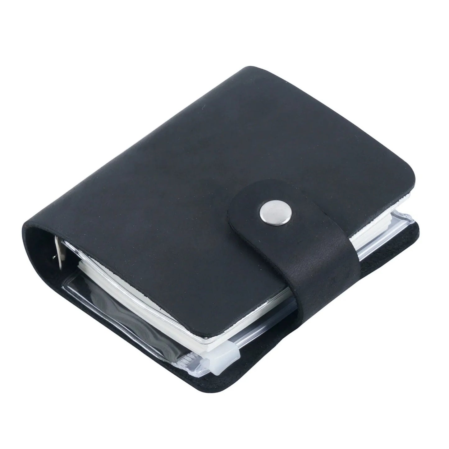 Mini A9 Binder Planner 3 Hole Rings Notebook Crazy Horse Leather Diary Journal Retro Tiny Notepad Vintage Stationery