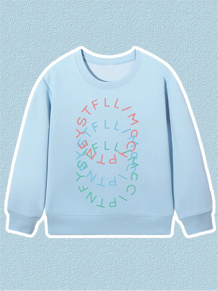 Fashion Baby Boys Sweatshirt Top Autumn Winter Kids Clothes Long sleeves Graffiti Letter Print Child Hoodie Little Girl Pullover