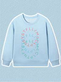 Fashion Baby Boys Sweatshirt Top Autumn Winter Kids Clothes Long sleeves Graffiti Letter Print Child Hoodie Little Girl Pullover