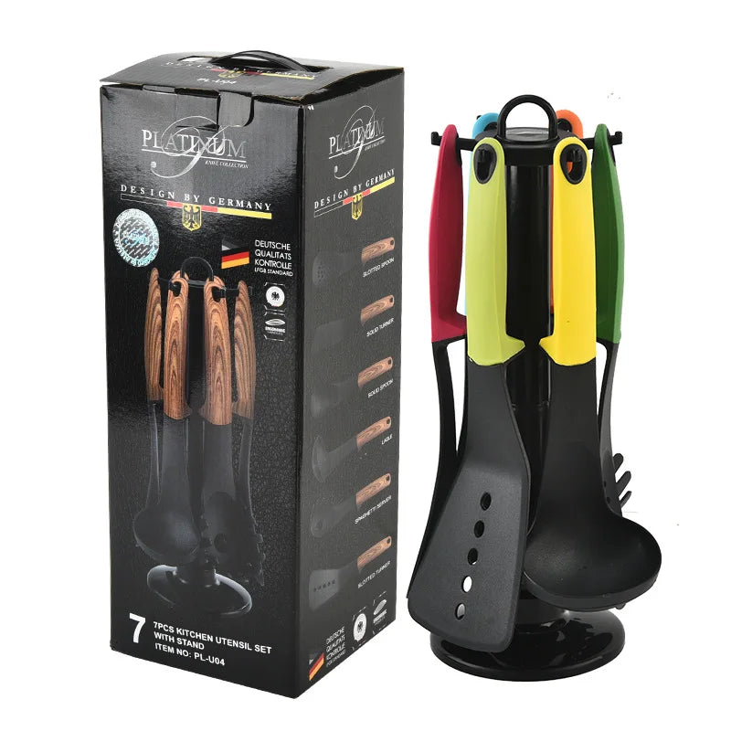 New Nylon Kitchenware 6-Piece Set Non-Stick Cooking Pots Spoons And Spatulas Household Spoon And Shovel Set Nylon Kitchenware