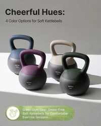 Soft Kettlebell, Set for Strength Training Kettlebells & Home Workouts, Soft-Sided Cushioned Base, Wide-Handle