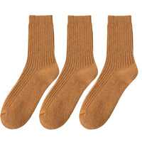 3 Pair Winter Thick Warm Men's Wool Socks High Quality Harajuku Retro Merino Wool Casual Socks Large Size Long Socks