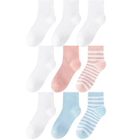 Children's Summer Mesh Colorful Socks: Pure Cotton, Sweat-Absorbent, Breathable, Seamless Stitching, for Boys and Girls, School
