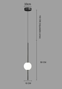 Led PE Ball Pendant Light for Bedroom Bedside Hanging Lamp Ceiling Chandeliers Modern Lighting Decoration Entrance Luminaire