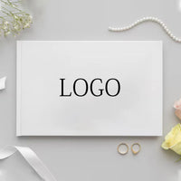 Personalized Guest Book for Wedding Gift White Noble Message Photo Album Simple Elegant Horizontal Keepsake Signature GuestBook
