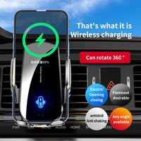 Wireless Car Phone Holder 15W Fast Charging Wireless Charger Station Infrared Sensing for iPhone 12 13 14 15 Samsung Xiaomi