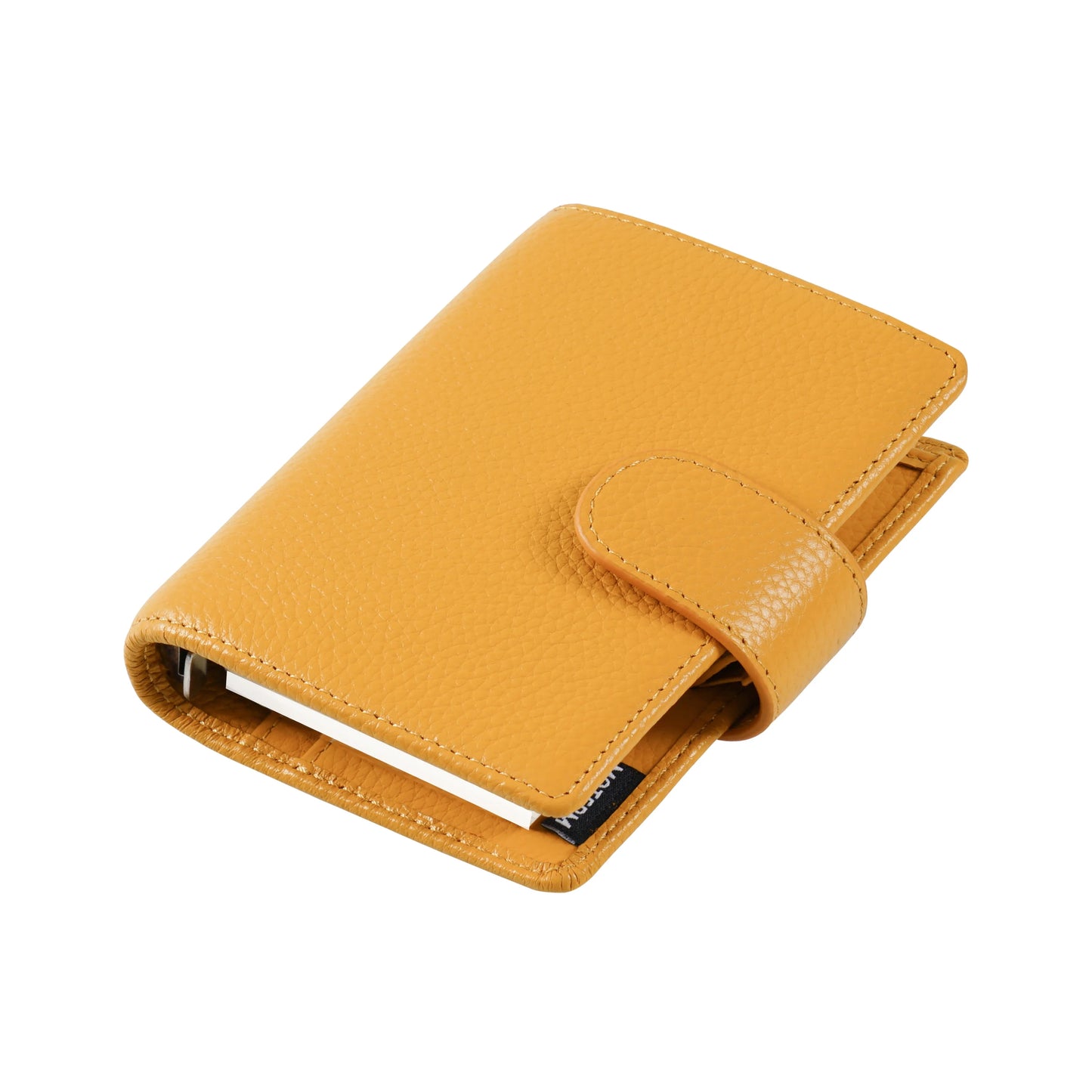 Moterm Regular A8 / M5 Size Rings Planner Pebbled Grain Cowhide 5-hole Mini Notebook with 15 MM Rings Organizer Journey Diary