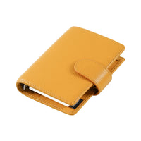 Moterm Regular A8 / M5 Size Rings Planner Pebbled Grain Cowhide 5-hole Mini Notebook with 15 MM Rings Organizer Journey Diary