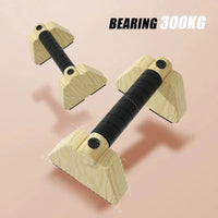 Push Up Russian Stand Wooden Single and Parallel Bars Inverted Stand Practice Solid Wood Strength Training Equipment