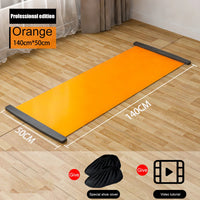1.4/1.8/2M Yoga Sliding Mat Sports Fitness Glide Plate Skating Slide Board with Shoe Booties For Ice Hockey Leg Exercise Trainer