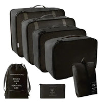 7-piece Set Travel Bag Organizer Clothes Luggage Travel Organizer Blanket Shoes Organizers Bag Suitcase Pouch Packing Cubes