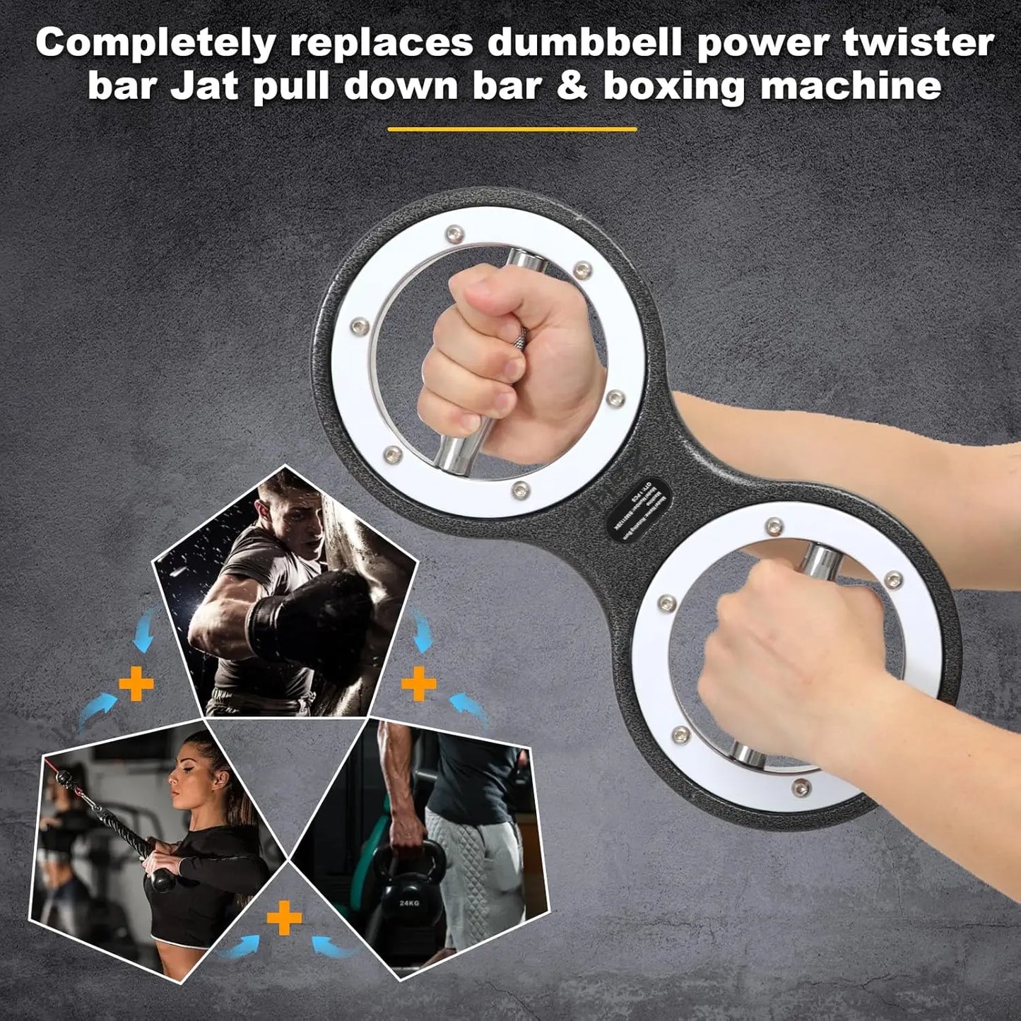 Rotator Burn Machine, 8-12LB Rotating Arm Exercise Equipment with Adjustable Resistance 360 Degree Rotating Grips, Spinning Arm