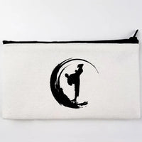 10/20/50pcs LOGO Customized Canvas Zipper Bags Multifunctional Blank DIY Craft Pouches Pencil Bags Personalized Makeup Pockets