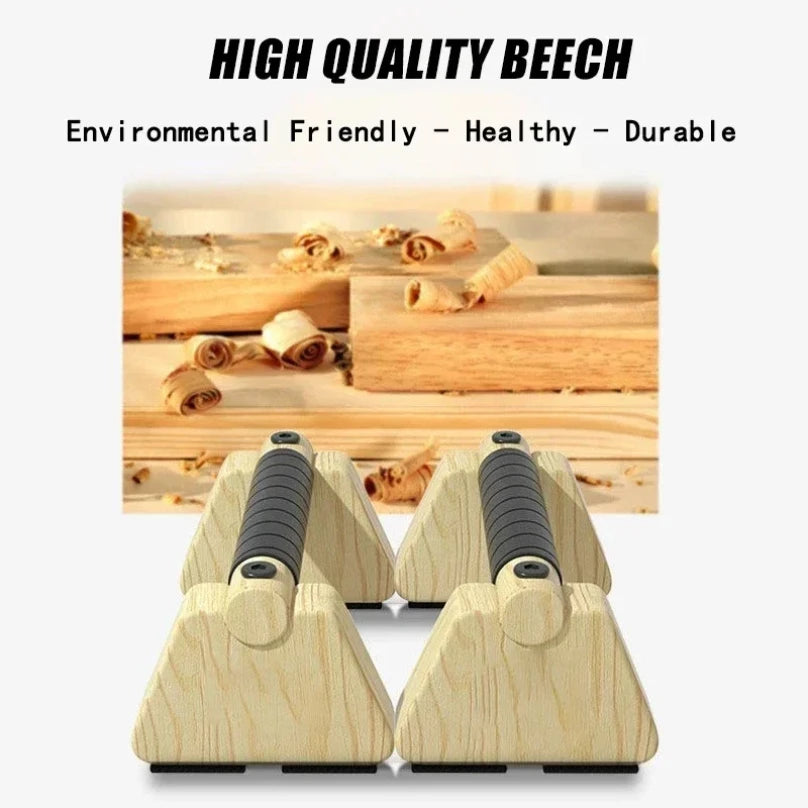 Push Up Russian Stand Wooden Single and Parallel Bars Inverted Stand Practice Solid Wood Strength Training Equipment