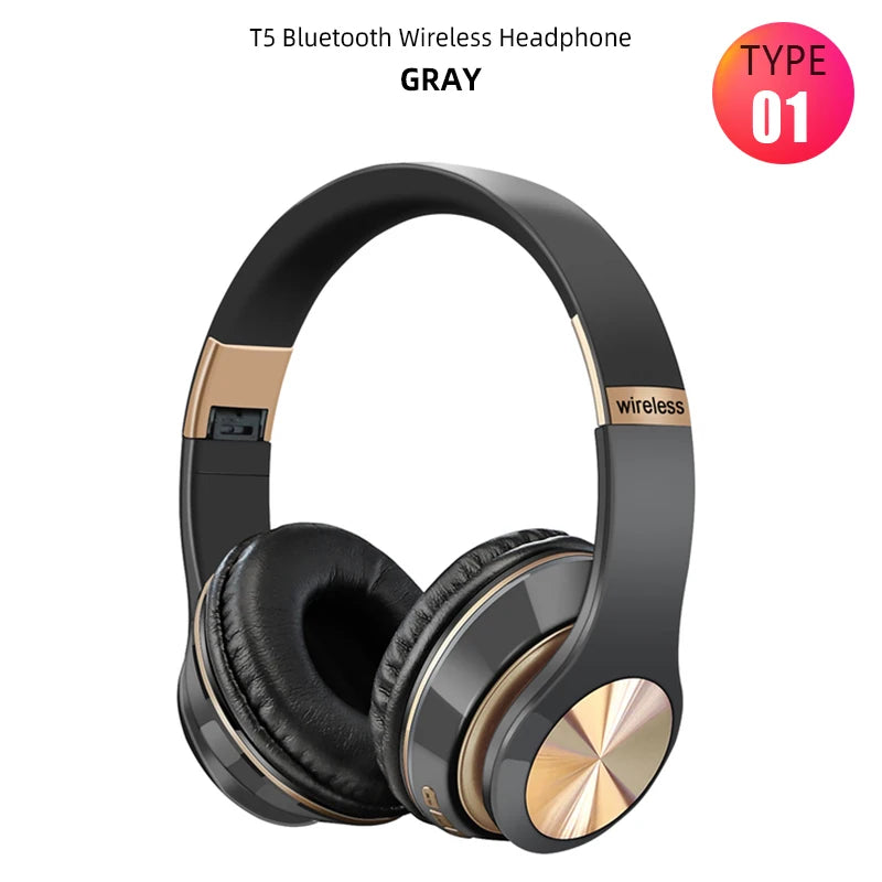 Over ear Wireless Headphones Bluetooth 5.0 Headphone Foldable Headset Support TF Card Stereo With Mic For iPhone xiaomi Samsung