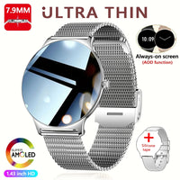 For Huawei New Ultra Slim AMOLED Smart Watch Women Screen Always Display Time Heart Rate BT Calling High-end Fashion Smartwatch