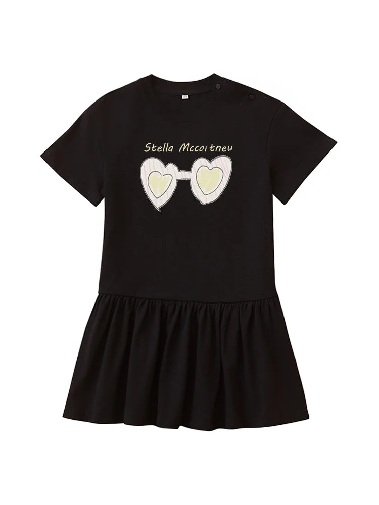 Baby Girls Summer Dress Fashion Vacation Casual Wear Kids Skirt Cotton Short sleeve Party Children Princess Dress Soft Comfort